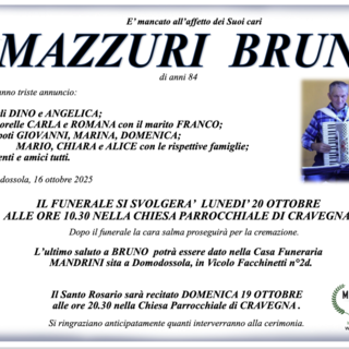 Mazzurri Bruno di anni 84