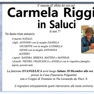 Carmela Riggio in Saluci di anni 77