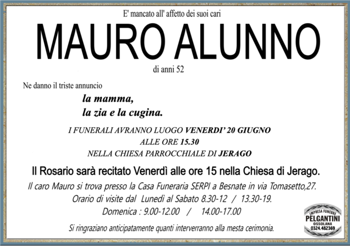 Alunno Mauro 52 anni