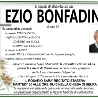 Ezio Bonfadini di anni 85
