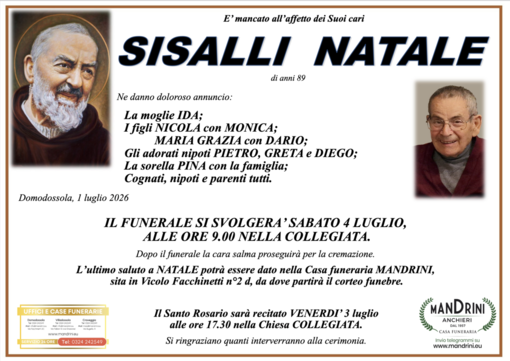Sisalli Natale di anni 89
