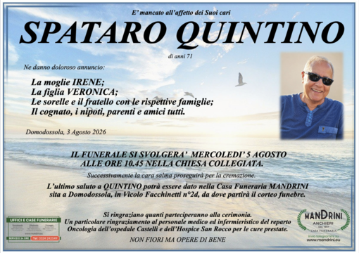 Spataro Quintino di anni 71 Spataro Quintino di anni 71