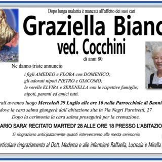 Graziella Bianchi ved. Cocchini di anni 80
