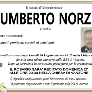 Norzi Umberto 92 anni