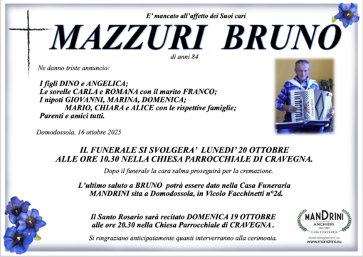 Mazzurri Bruno di anni 84