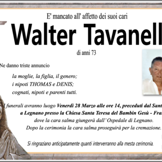 Walter Tavanelli di anni 73