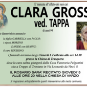 Clara Grossi ved. Tappa di anni 94