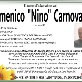 Domenico 'Nino' Carnovale 82 anni