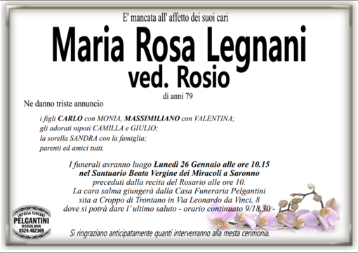 Maria Rosa Legnani di anni 79