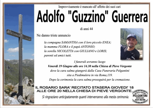 Adolfo "Guzzino" Guerrera di anni 44 Adolfo "Guzzino" Guerrera di anni 44