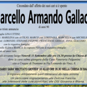 Marcello Armando Gallacci di anni 90 Marcello Armando Gallacci di anni 90
