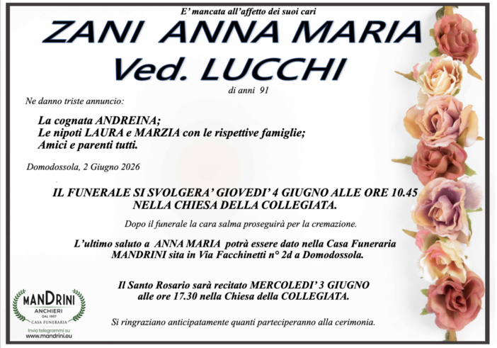 Zani Annamaria ved. Lucchi