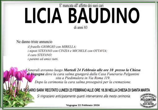 Licia Baudino di anni 83 Licia Baudino di anni 83