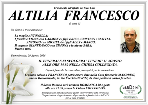 Altilia Francesco di anni 65