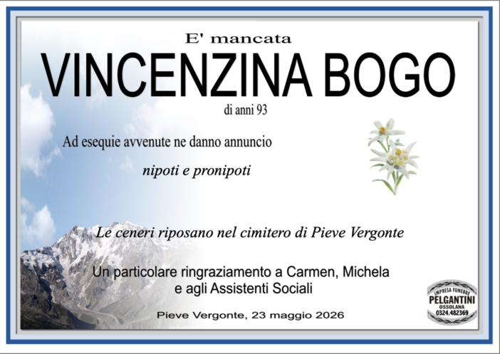 Vincenzina Bogo di anni 93