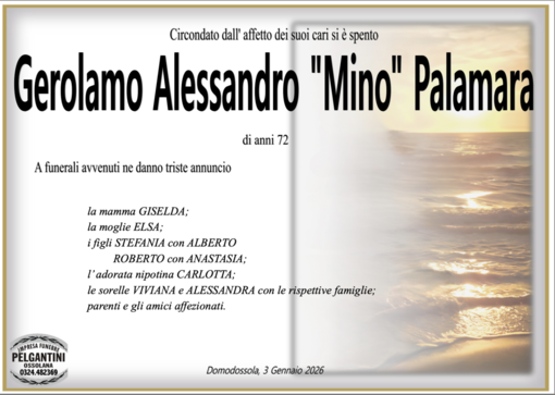 Gerolamo Alessandro "Mino" Palamara di anni 72 Gerolamo Alessandro "Mino" Palamara di anni 72