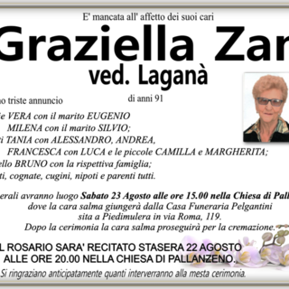 Graziella Zani ved.Laganà 91 anni
