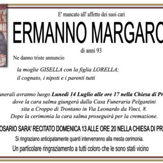 Ermanno Margaroli di anni 83