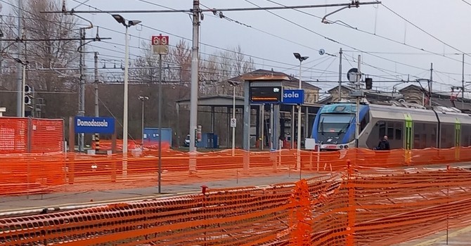 Lavori in corso alla stazione ferroviaria di Domodossola