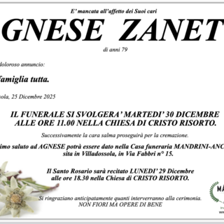 Agnese Zanetti di anni 79