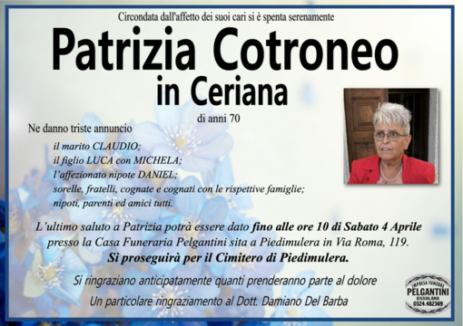 Patrizia Cotroneo in Ceriana di anni 70