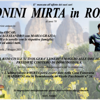 Tonini Mirta in Rosa di anni 78