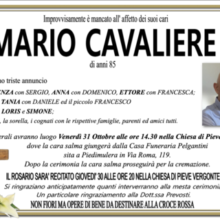 Mario Cavaliere di anni 85