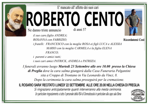 Roberto Cento di anni 57