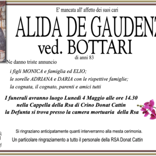 Alida De Gaudenzi ved. Bottari di anni 83
