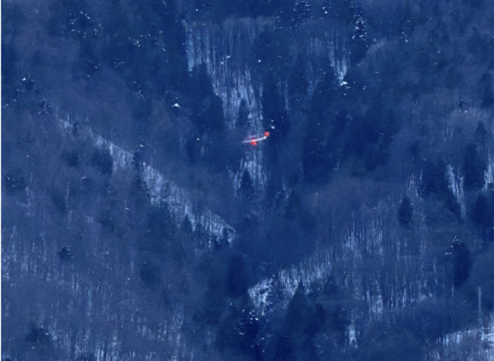Tre persone recuperate dall'elicottero dei Vigili del fuoco sopra Vallesone Tre persone recuperate dall'elicottero dei Vigili del fuoco sopra Vallesone