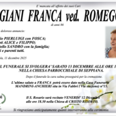 Oggiani Franca ved. Romeggio di anni 86 Oggiani Franca ved. Romeggio di anni 86