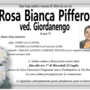Rosa Bianca Piffero ved. Giordanengo di anni 78 Rosa Bianca Piffero ved. Giordanengo di anni 78