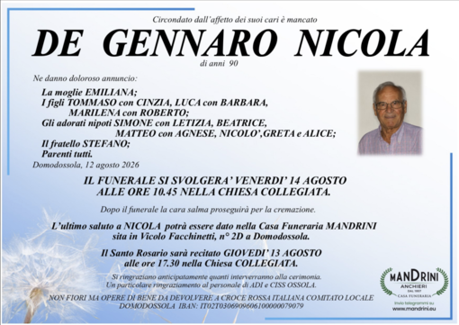 De Gennaro Nicola di anni 90 De Gennaro Nicola di anni 90