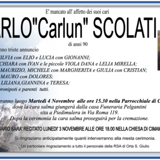 Carlo 'Carlun' Scolati 90 anni