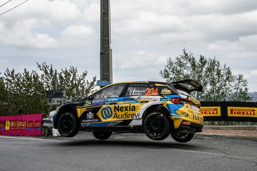 L'equipaggio Caffoni-Natoli in gara