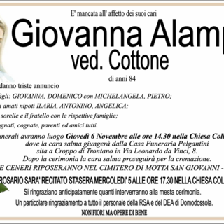 Giovanna Alampi ved. Cottone di anni 84