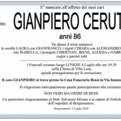 Gianpiero Cerutti di anni 86 Gianpiero Cerutti di anni 86