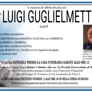 Luigi Guglielmetti di anni 89