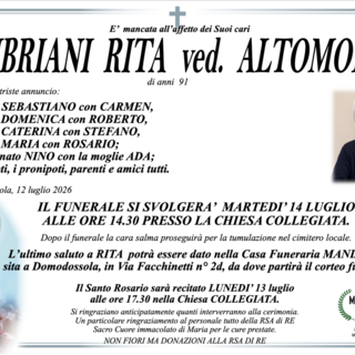 Cambriani Rita ved. Altomonte di anni 91