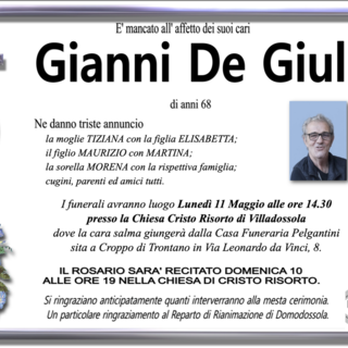 Gianni De Giuli di anni 68