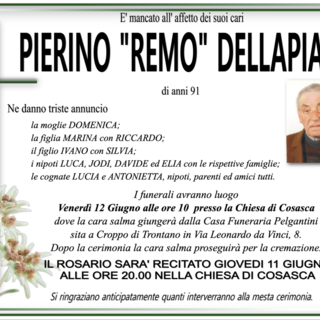 Pierino "Remo" Dellapiazza di anni 91