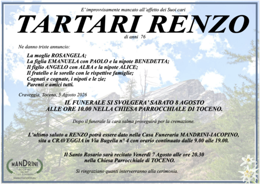 Tartari Renzo di anni 76
