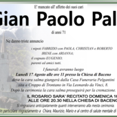 Gian Paolo Palli di anni 71 Gian Paolo Palli di anni 71
