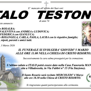 Italo Testone di anni 74