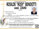 Rosilde &quot;Rosy&quot; Bendotti ved. Zani di anni 82