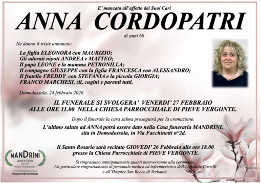 Anna Cordopatri di anni 60