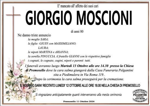 Giorgio Moscioni di anni 80