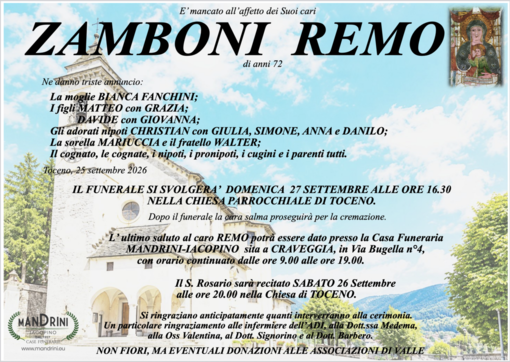 Zambini Remo di anni 72 Zambini Remo di anni 72