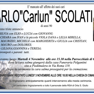 Carlo 'Carlun' Scolati 90 anni