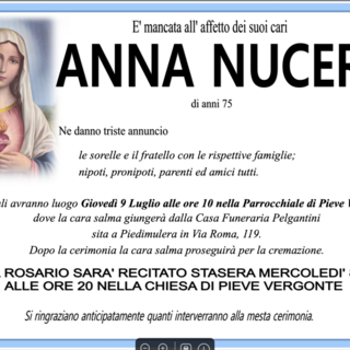 Anna Nucera di anni 75